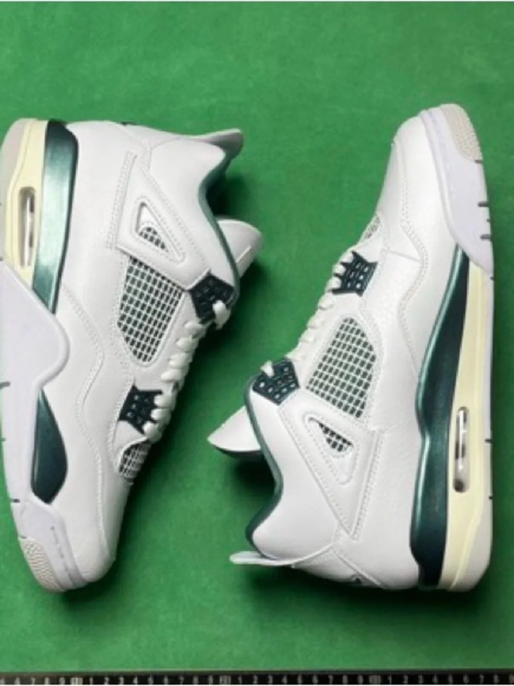 White and Green Men's Basketball Sneakers